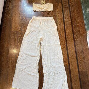 NWT Ruby and Jenna Cream Textured Woven SET Size Medium